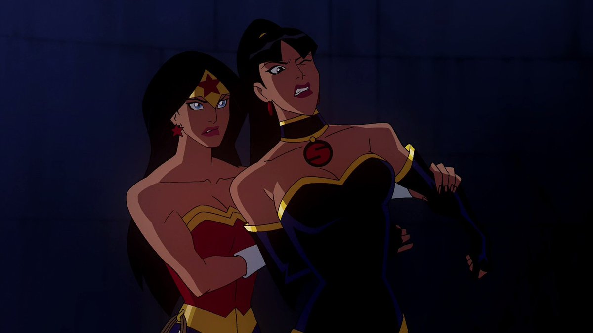 rincondeeduardo's tweet image. #WonderWoman sometiendo a #Superwoman (Earth-3). #DCAnimation #WBAnimation #DCAnimated