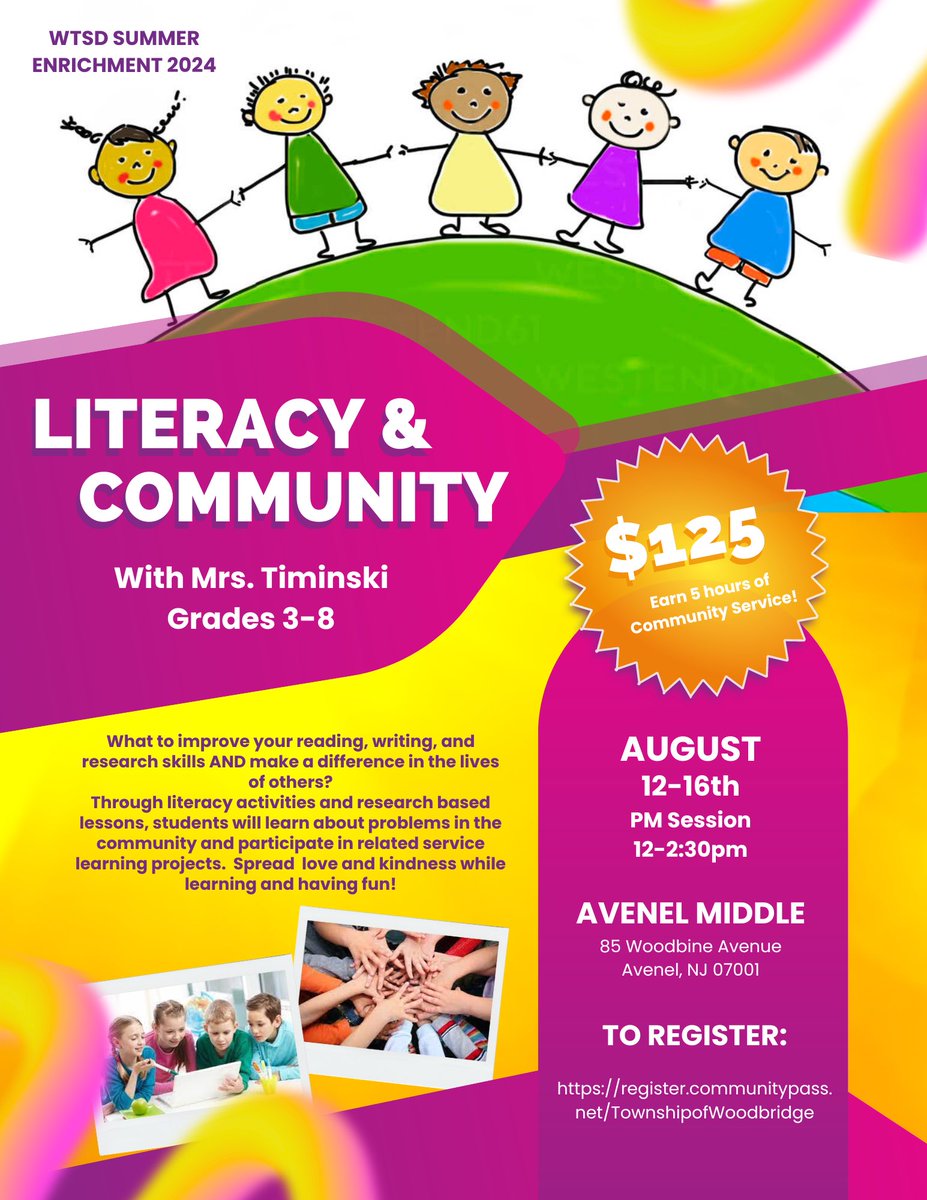 Registration is open for WTSD Summer Enrichment!! Can’t wait to teach these courses!!