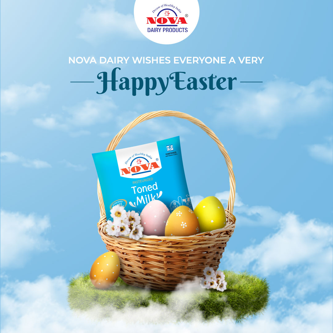 Celebrate Easter with Nova Dairy's Goodness! #NovaDairy #DairyDelight #HealthyMilk #PureDairy #NovaMilk #DairyLove #MilkJoy