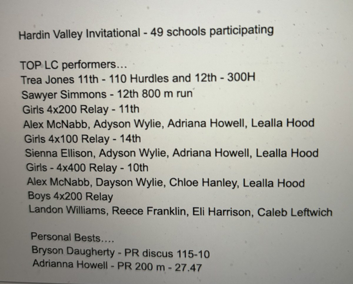 LCPanthersTrack's tweet image. LCHS Track &amp;amp; Field - Hardon Valley Invitational - First big meet of the season - 49 school participating
