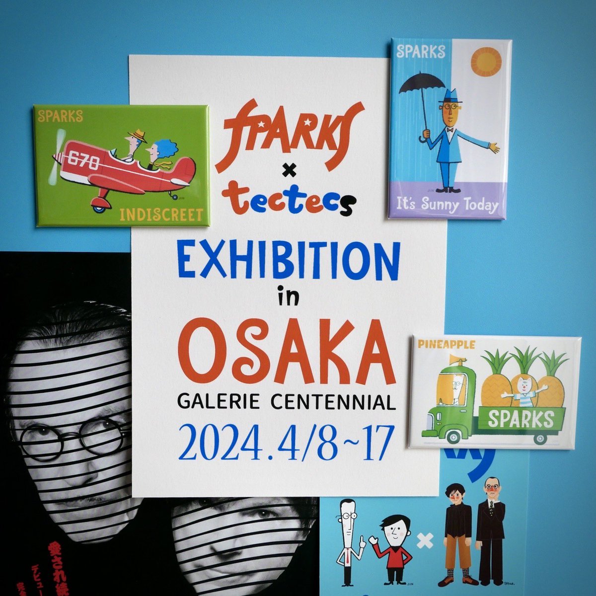 tectecs will hold an exhibition in Osaka.Japan. Illustrations featuring Sparks will be exhibited and official goods will be sold. tectecsが大阪で展覧会を開催！ スパークスをテーマに描いたイラストの展示と公式グッズの販売をいたします。 @sparksofficial #sparks #スパークス #tectecs