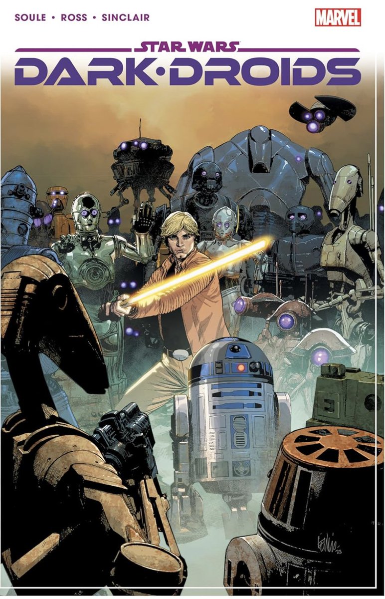 Dark Droids by @CharlesSoule, @LukeRossArt & @Sinccolor is a horror-inspired event series. Really cool to see the genre mash-up of Star Wars with such macabre visuals... (Several panels feature creative use of an astromech droid's compartments... 😲!!)