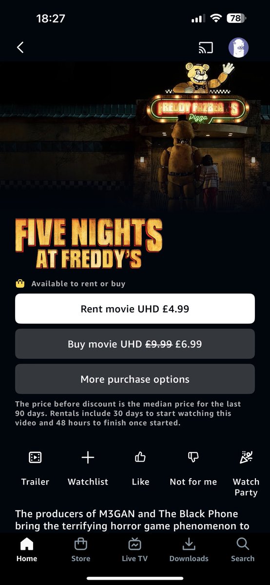 Was going to watch a couple of movies over the holiday weekend and was excited to see FNAF and exorcist believer listed in the £1:99 for prime subscriber deals. Disappointed when the actual price to rent was higher and <a href="/primevideouk/">Prime Video UK & IE</a> won’t honour the price they advertised