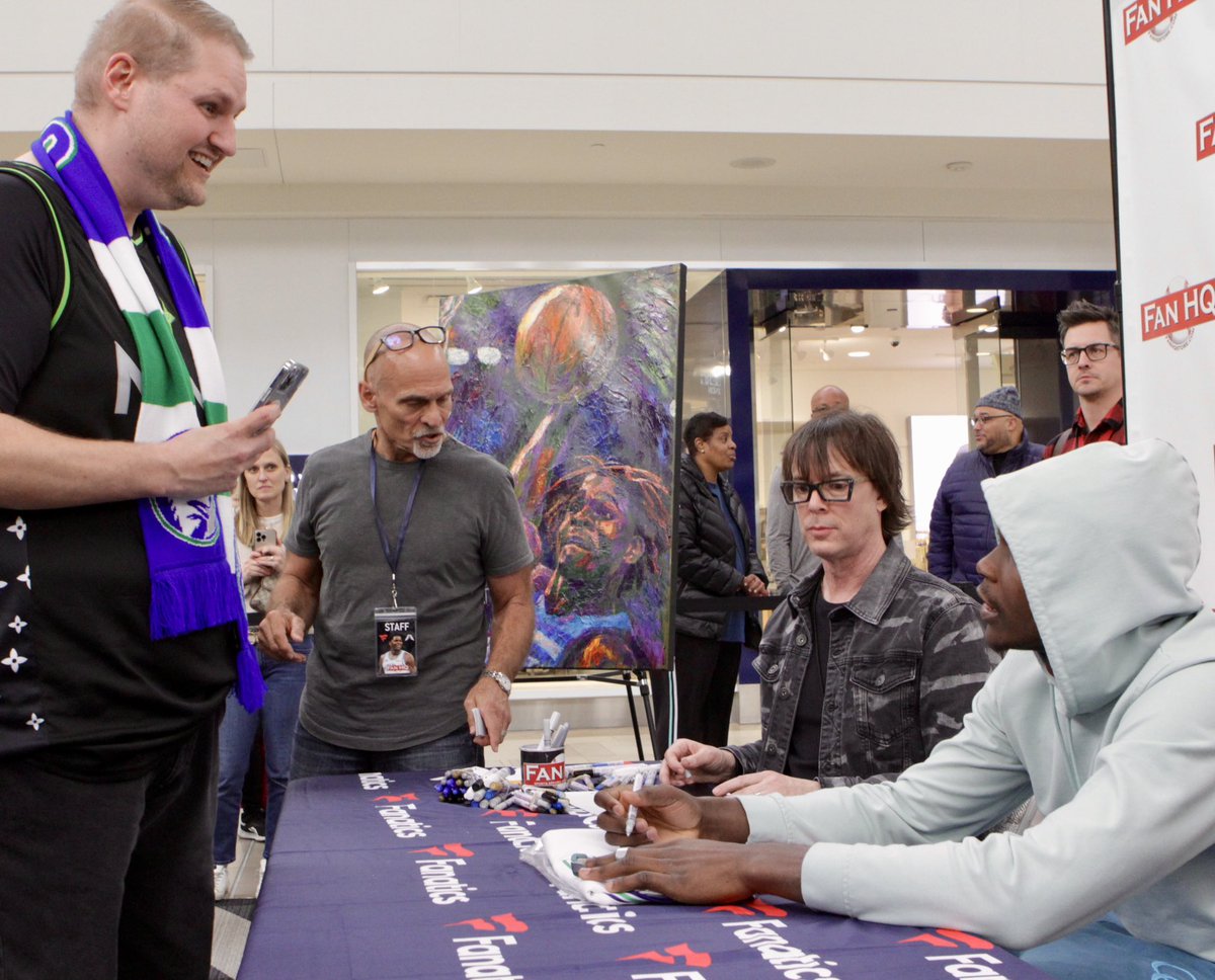 Met @theantedwards_! 🐜 

I needed a signed jersey to pair with one I have from meeting Kevin Garnett as a kid near the end of KG’s rookie season.

Note the look of sheer joy on my face. 😂 

Go @timberwolves!!! 🐺 🏀