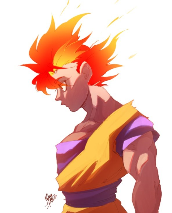 OMG someone made Super Saiyan God with fire hair!?
Who drew these??? 😲 