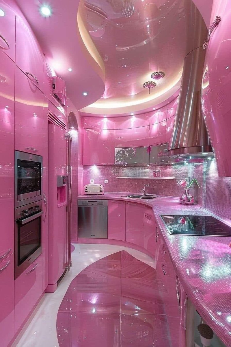 Now that's a pink kitchen 🥹😍😍