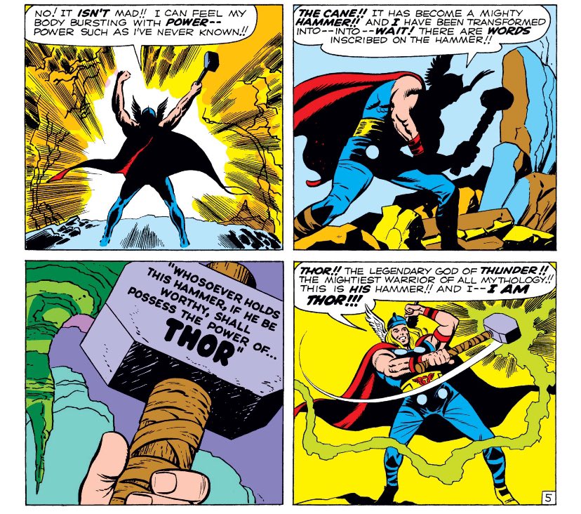 chelsdaniel280's tweet image. “Whosoever holds this hammer, if he be worthy…” 
(Journey Into Mystery #83 - “The Stone Men from Saturn!” - Stan Lee, Larry Lieber, Jack Kirby, Joe Sinnott, Stan Goldberg, and Artie Simek)
#Thor #Mjolnir 
#Marvel #MarvelComics