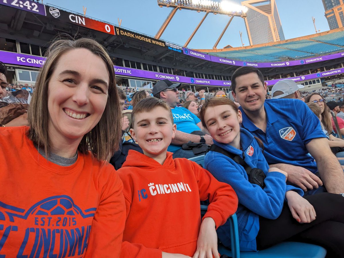 Wundy1983's tweet photo. Drive to Charlotte: 6.5 hours

Tie in stoppage time: 1 point

A great evening with the family: PRICELESS

@fccincinnati @CharlotteFC @MLS https://t.co/sGNfzCkrt6
