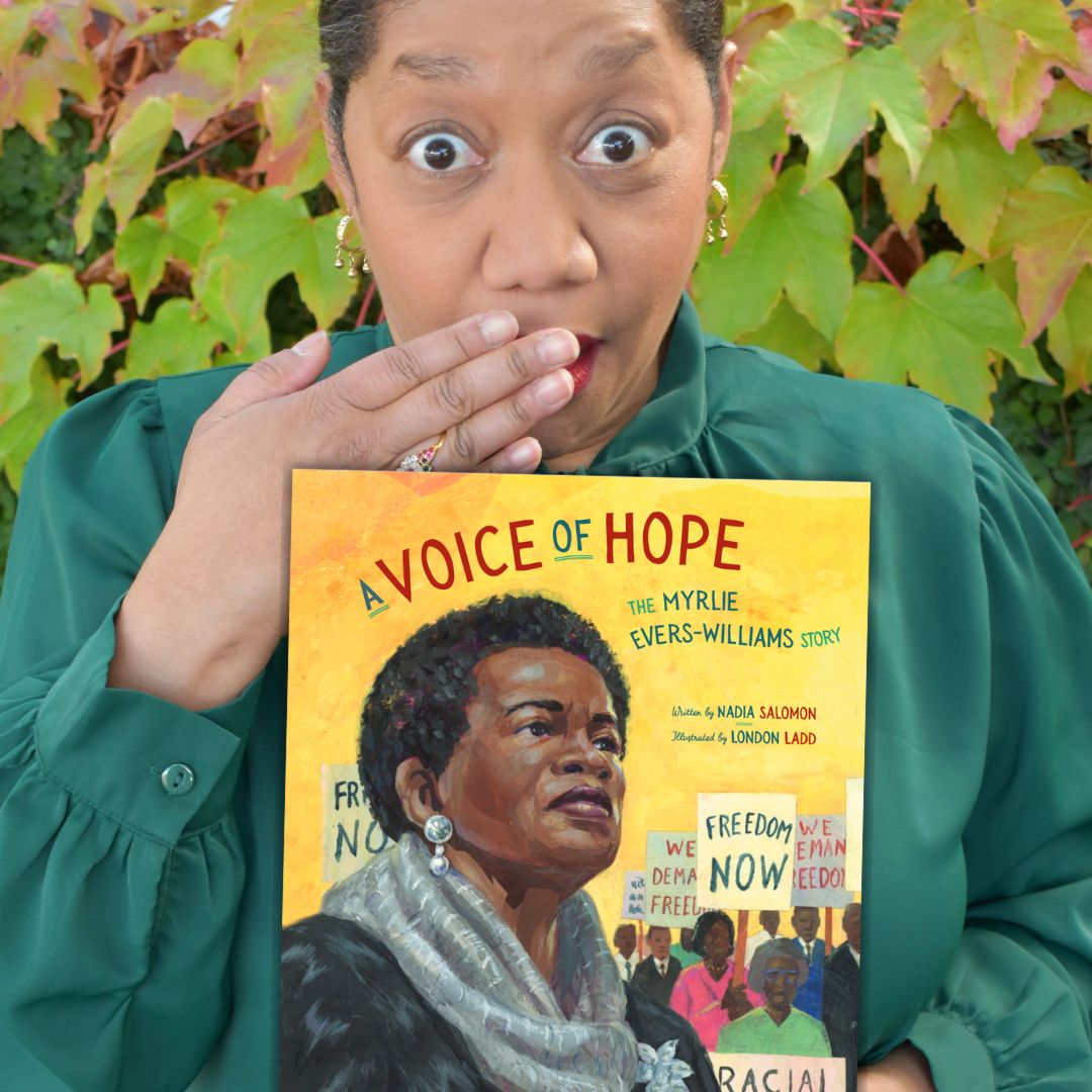 Can't thank @lizajkaplan and my agent, @joanpaq enough for kick starting my authorship journey, seeing the power of representation in my debut @GoodnightGanesh a, and chance to write the first pb biography, A VOICE OF HOPE, about the incredible activist, Myrlie Evers-Williams!💘