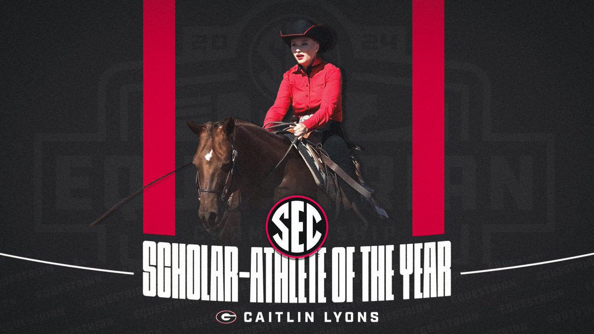 2024 SCHOLAR-ATHLETE OF THE YEAR 👏 🐶 • Caitlin Lyons, @UGAEquestrian #SECEQ x #ItJustMeansMore