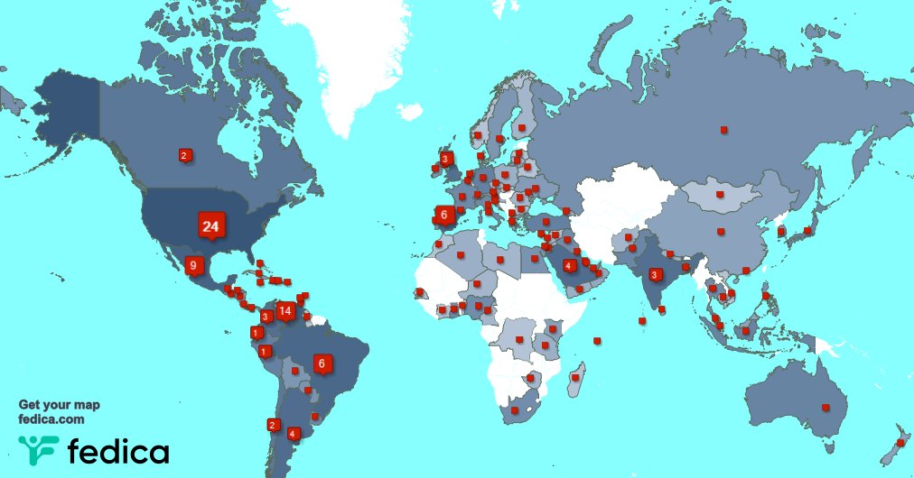 Tengo 6 nuevos seguidores, desde Venezuela, y más durante la última semana fedica.com/!Carlosmiquilen