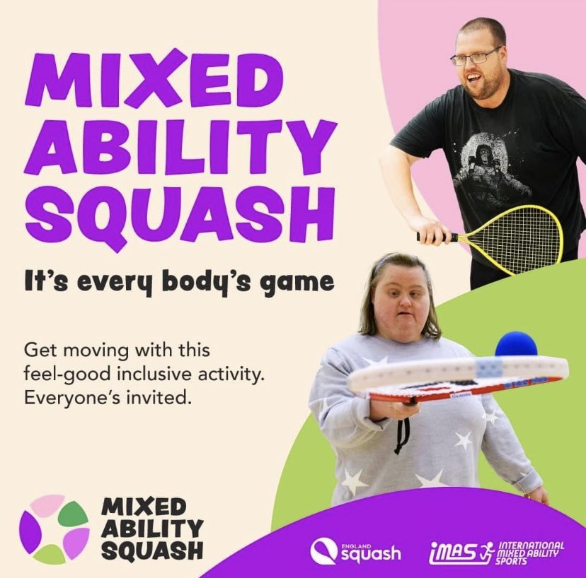 Amazing to see so many squash clubs up and down the country embracing the Mixed Ability model! 🙌 Thanks to our partnership with @englandsquash and @IMAS_sport4all we are now able to support clubs nationally on their journey, working towards integration and sustainability. ✊