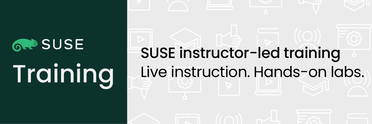 Looking for SUSE Instructor Led Training course on #Rancher Prime, #NeuVector Prime, SUSE #Linux Enterprise Server, or other SUSE product? Look no further than the Technical Training Schedule on suse.com/training/sched…. #SUSE #TechnicalTraining #InstructorLedTraining