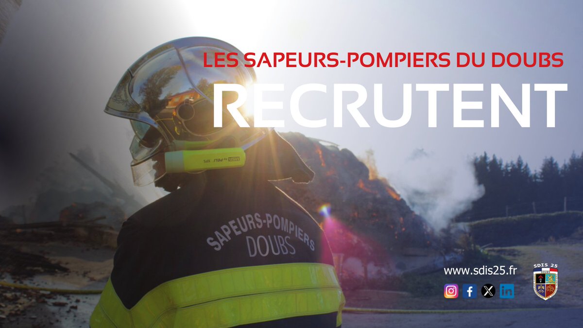 [#Recrutement] Les #pompiers du #Doubs #SDIS25 recrutent : 👉 1 chef(fe) de la 11ème compagnie (siège CSP Pontarlier) chef(fe) du CSP Pontarlier 👉 1 chef(fe) du service mise en œuvre opérationnelle RDV ici : sdis25.fr/le-sdis-25-rec…