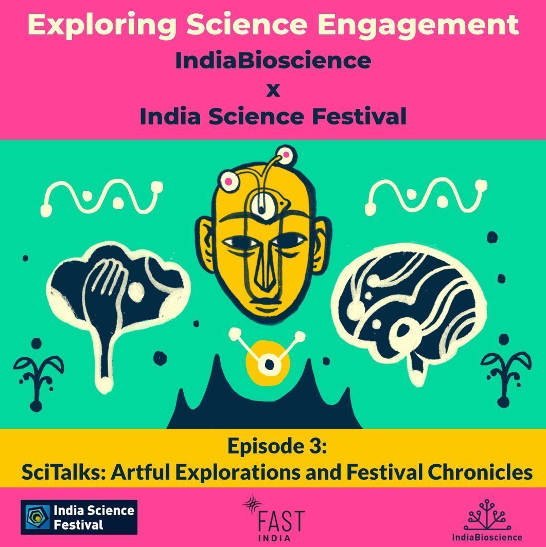 🎙️ Our collaboration with @IndSciFest brings you a special podcast series! Ep 3: 'SciTalks: Artful Explorations and Festival Chronicles' Hosted by @Arushi_Batra28 with guests Shweta Ramdas and @Saveetha28 Edited by : @AgastyaSingh 👉 buff.ly/4ajEKwy