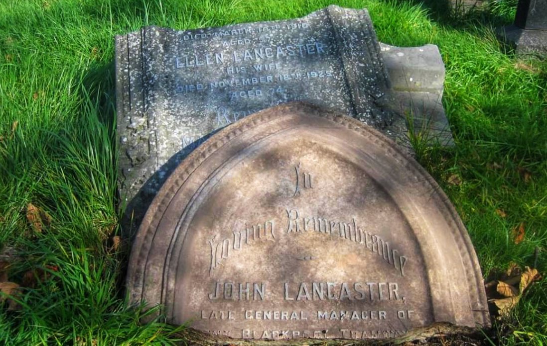 John Lancaster was general manager of Blackpool Tramways for 25 years, so it’s rather apt he now resides at Layton Cemetery, Blackpool. The Layton terminus was affectionately know as ‘The Dead Stop’ 🪦 #History #heritage #Blackpool @LancsRetweet