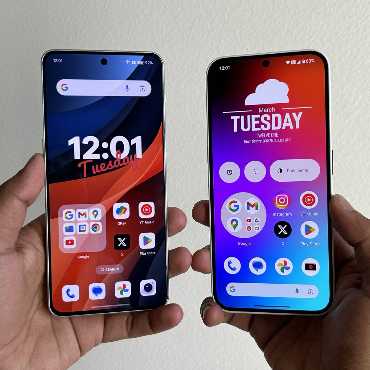 OxygenOS 14 vs Nothing OS 2.5 Which one would you choose? 👀