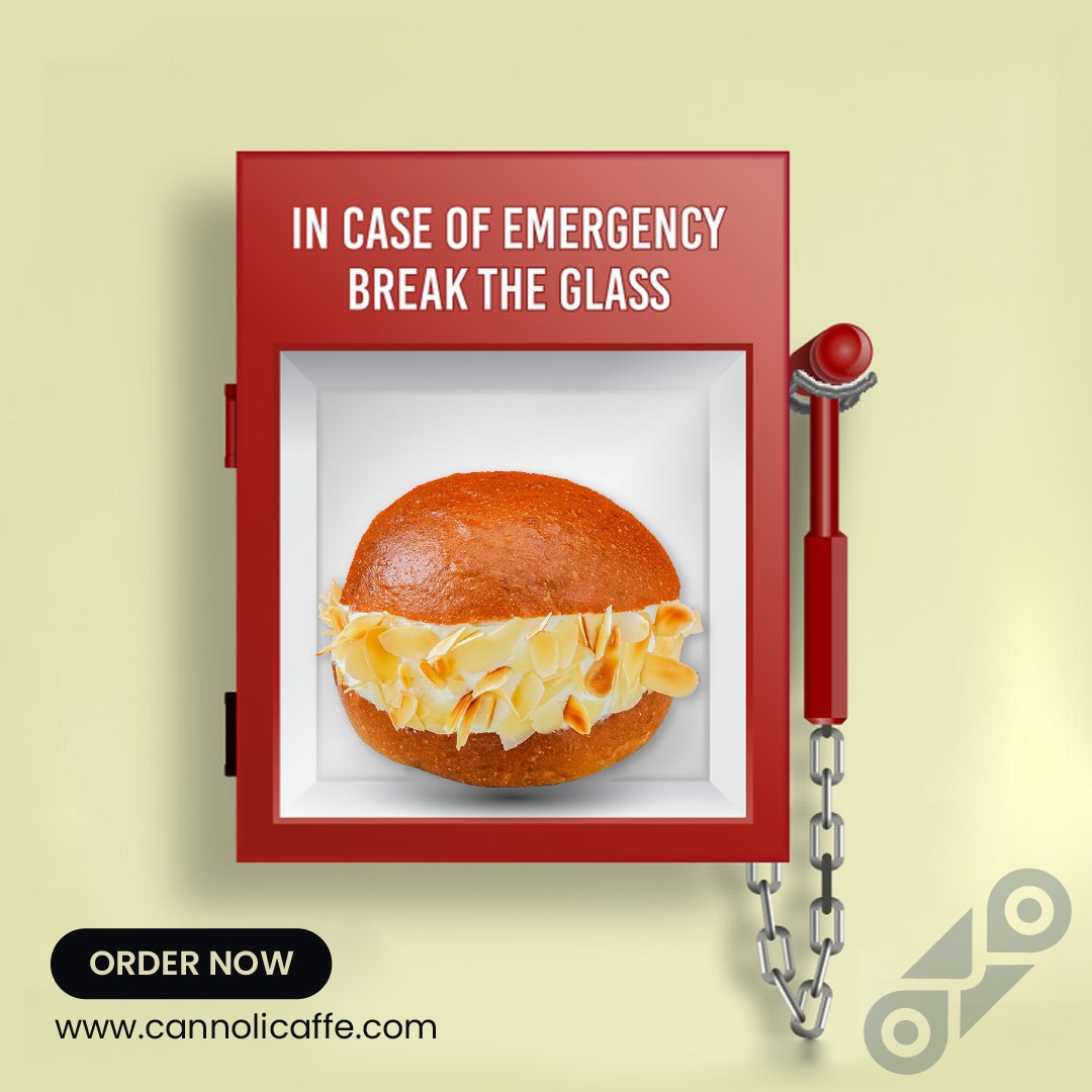 🔥🚨 'In case of emergency, break the glass' – with Cannolicaffe's Maritozzi, you'll never need a backup plan! 🇮🇹🍞 Indulge in the viral sensation sweeping Dubai, where every bite of our Maritozzi is a taste of Italian bliss.

#MaritozziEmergency #ItalianIndulgence #Dubai #UAE