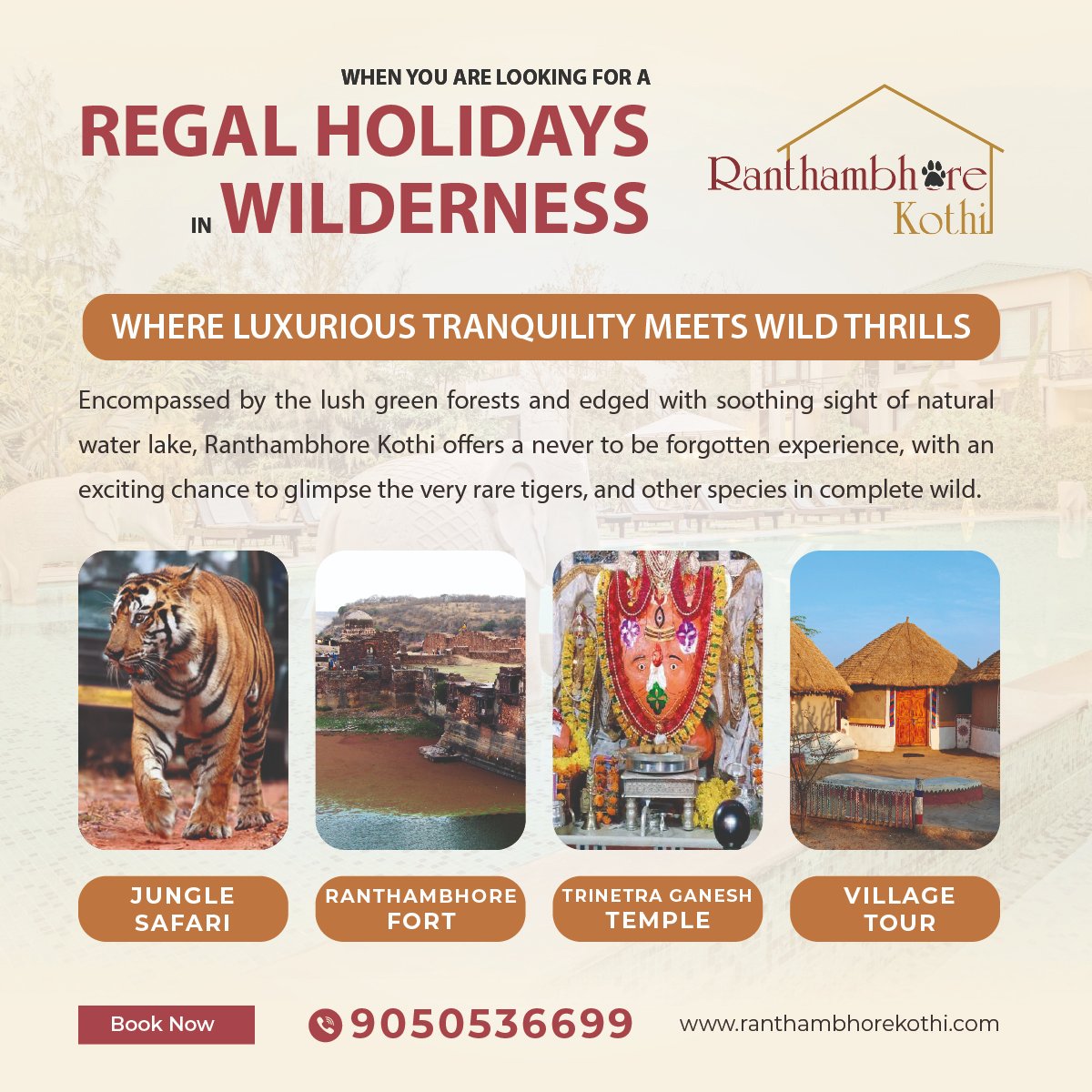 #RanthambhoreKothi #WildernessRetreat #RegalGetaway #NatureEscape #TigerSafari #HistoricFort #SacredTemple #LuxuryTravel #AdventureAwaits #ExploreNature #TravelGoals #SafariExperience #MemorableMoments #JungleAdventure #TravelInspiration