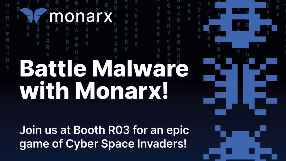 Rush over to booth R03 and go head to head in @monarxsecurity own version of Cyber Space Invaders. Play once, return often, don’t tell your boss. #cybersecurity #games #struggleisreal @cloudfest