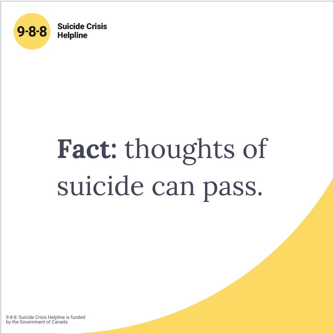 People who have thought about or attempted suicide in the past can go on to live full and rich lives when they receive the support they need. Get the facts about suicide: 988.ca/understanding-…