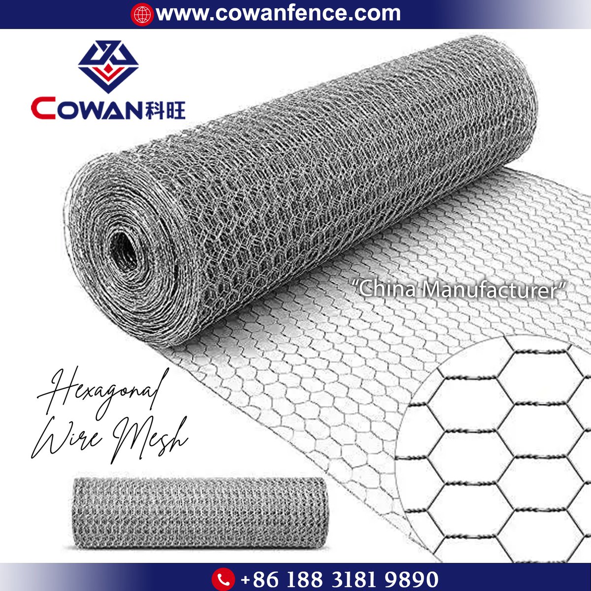cowanfence's tweet image. &quot;Transform your space with our durable and versatile hexagonal wire mesh! Perfect for fencing, landscaping, and various DIY projects. Get yours today and add a touch of functionality and style to your surroundings. #HexagonalWireMesh #Versatile #Durable&quot;