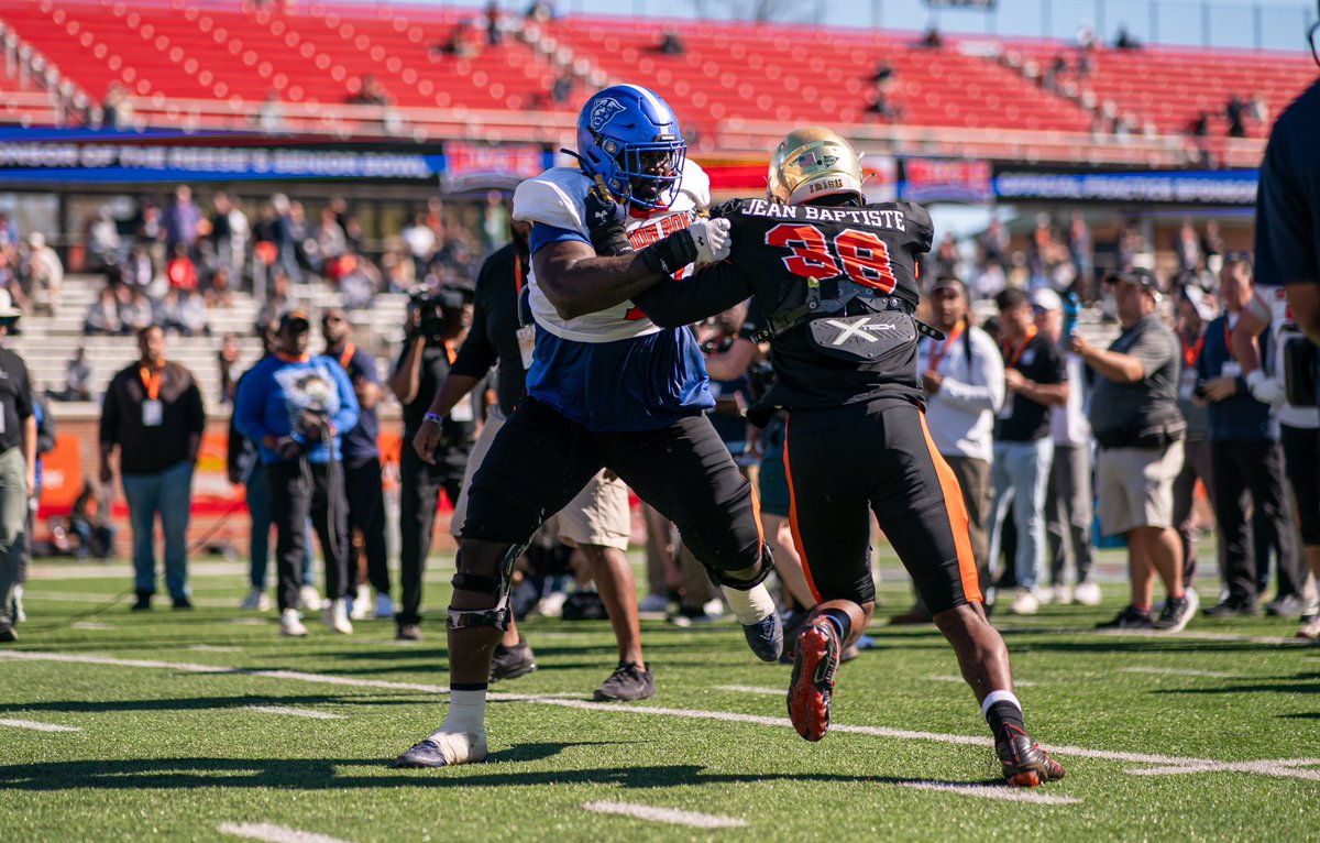 PRO-DAY UPDATE: Only three @seniorbowl position players did not receive Combine invites and one was Georgia State late-add/Hula Bowl call-up OT Travis Glover. Glover impressively held his own against top competition in Mobile and ran 5.27-5.29 (multiple NFL⏱️) at today's…