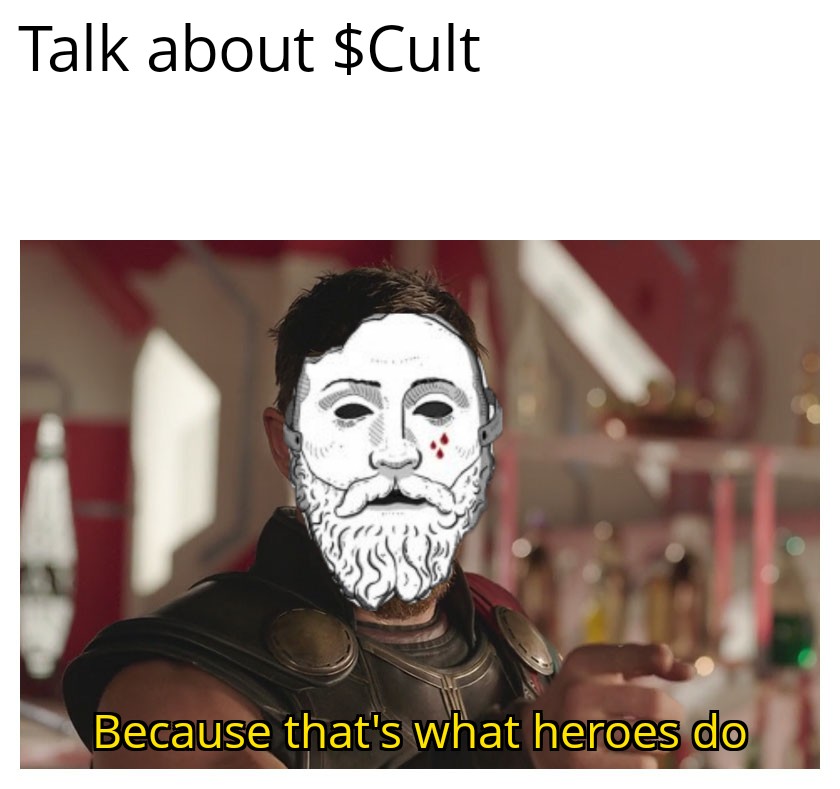 ThanosOSHI69's tweet photo. If you'd just #ReadTheManifesto you'd see what the buzz is about, and you'd join #TehMany and #TalkAboutCult $Cult is leading the charge in Defi-ing the world! https://t.co/iYJbljlDqe