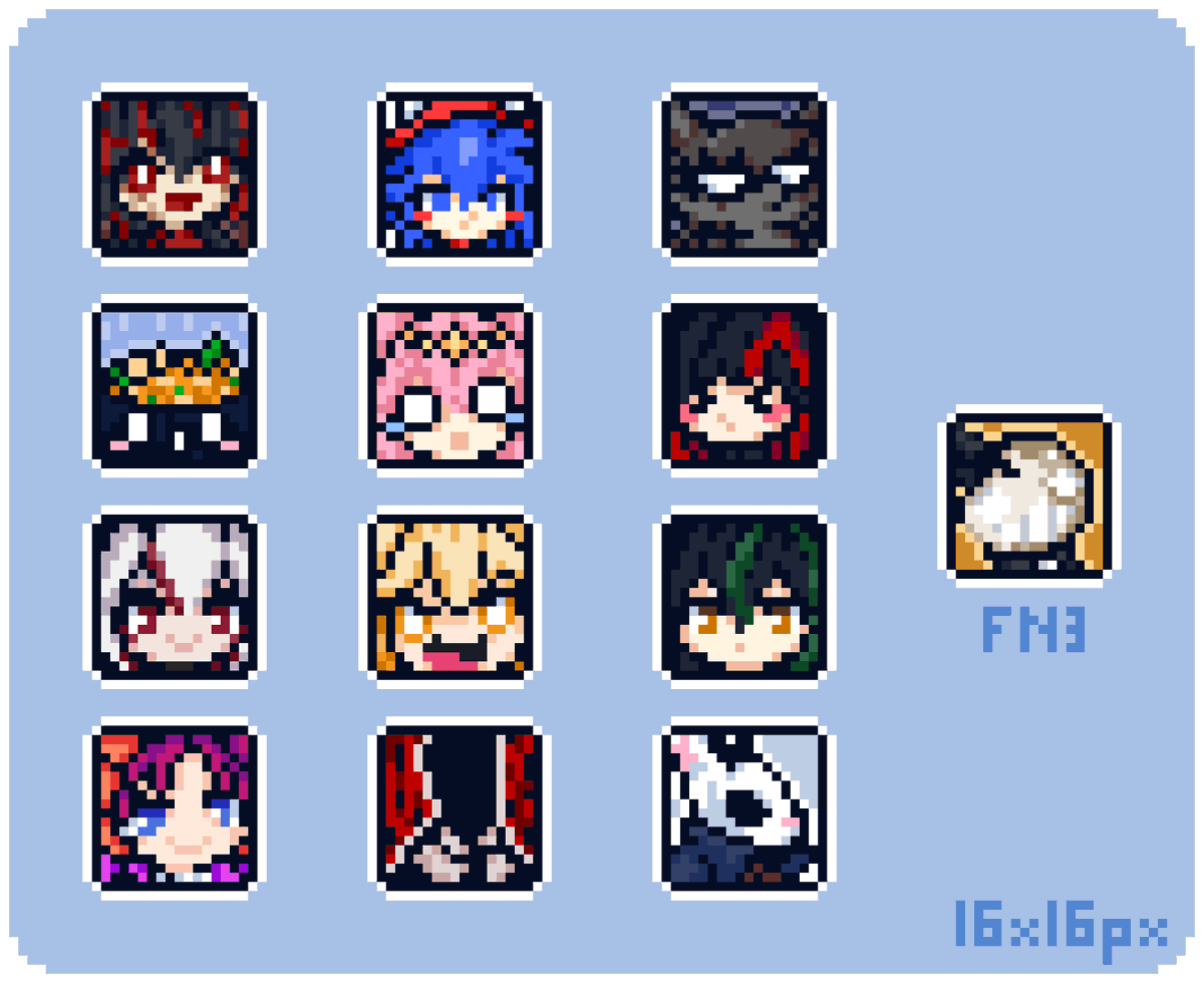Icon Study (16x16) #pixelart #ドット絵