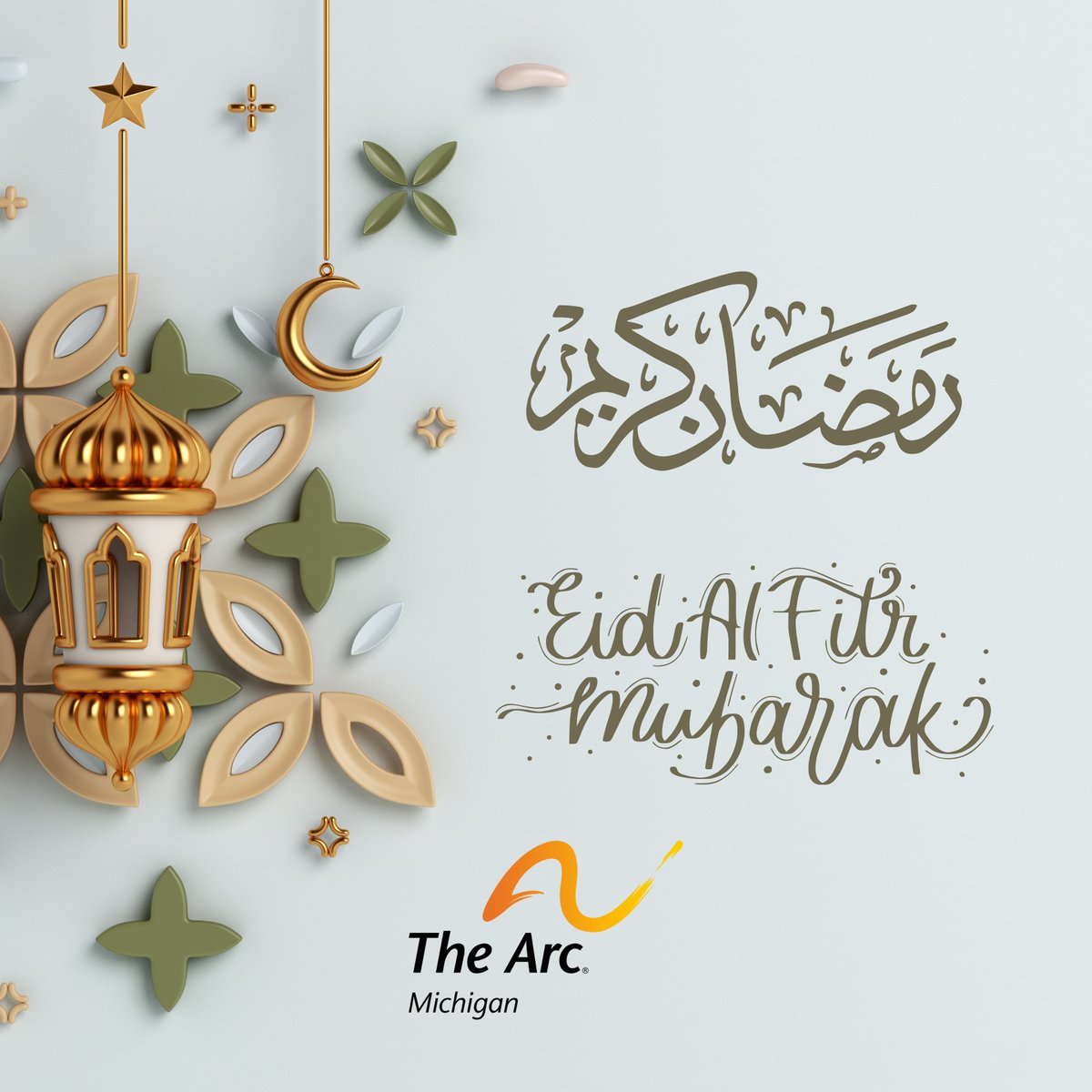 Wishing our Muslim friends a joyous Eid Al Fitr! Ramadan is a time of unity & reflection & it's crucial to ensure everyone feels welcomed & valued. May this Eid bring peace, happiness, & prosperity. Eid Mubarak! #EidAlFitr #InclusionMatters #UnityInDiversity #TheArcMichigan