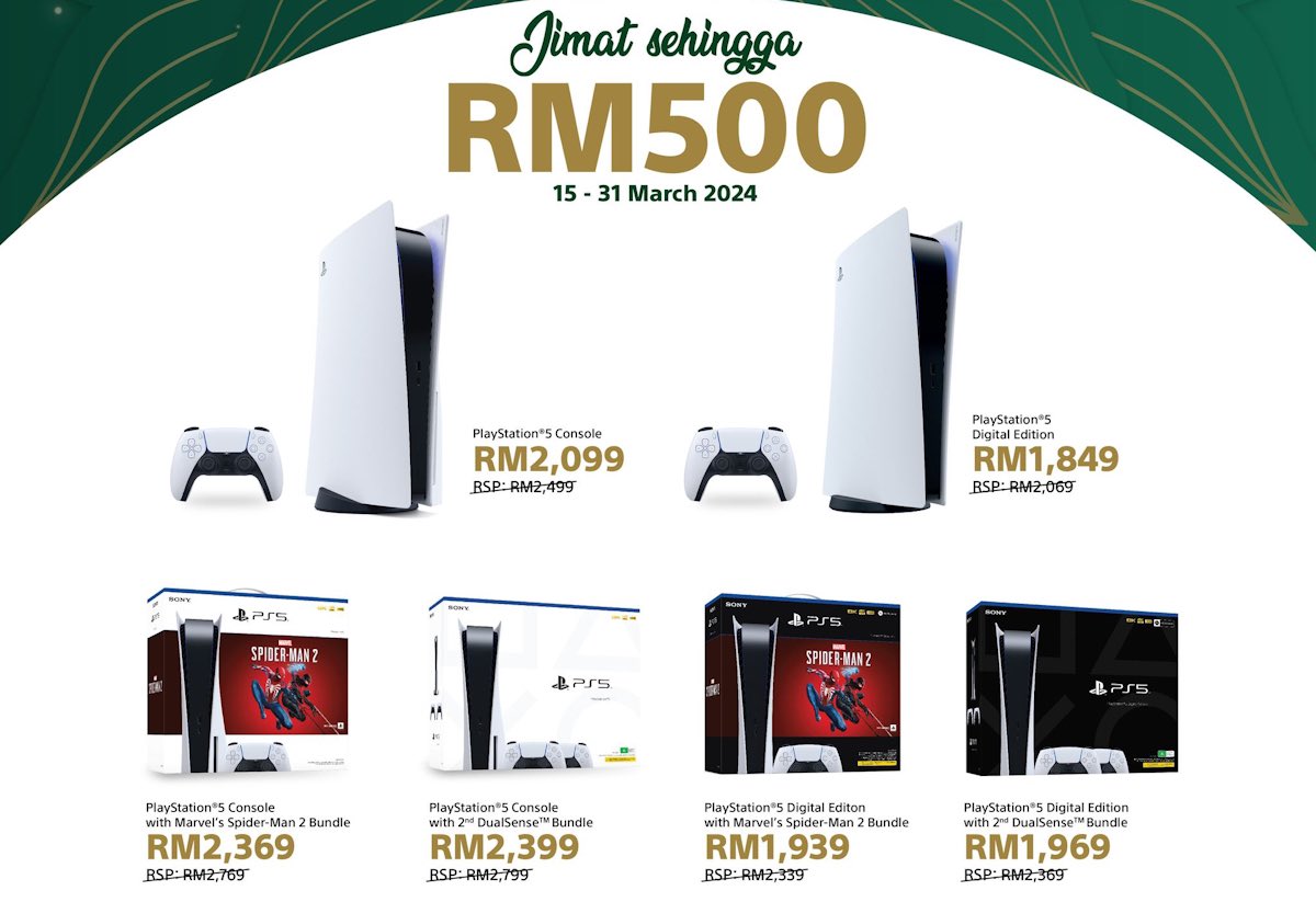 tech_lagi's tweet photo. Berita baik guys!

Sony Store Malaysia sekarang ada buat jualan promosi untuk PlayStation 5 bermula 15 - 31 Mac 2024.

Yang menariknya, korang boleh beli PlayStation 5 serendah RM1,849 je.

Apa tunggu lagi, ni la masanya untuk korang angkat router baru 😎 https://t.co/SdqlJnA4G5