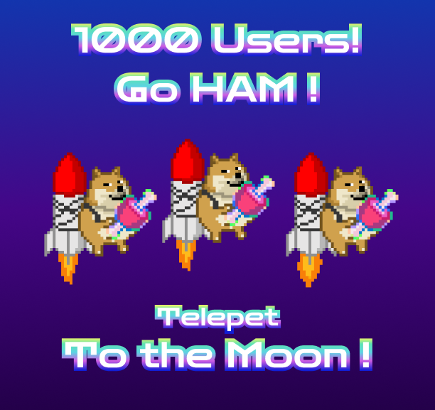 TelepetXYZ's tweet photo. 🎉A New Milestone. 

🚀Over 1000 🐸 pets are already earning $HAM for their owners! 

🌟 The prize pool has accumulated over 5.88M rewards, with the top prize exceeding 180,000 $HAM. 

The Telepet community is rapidly growing, let's go to the moon together🌕
#HAM #Telepet🚀✨ https://t.co/mZS7Iy8HNE