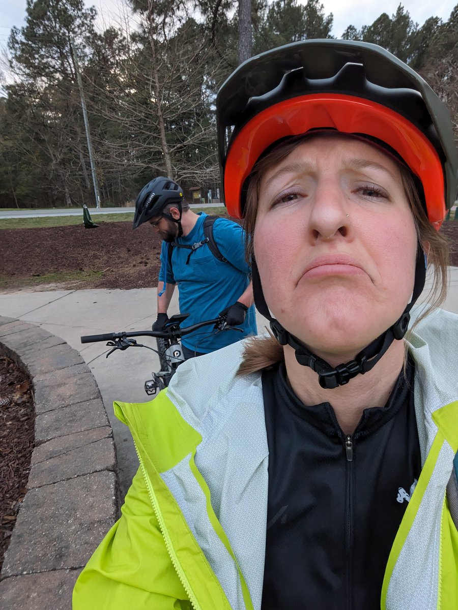 2 big achievements today! We rode 51.14 miles, and we completed the whole American Tobacco Trail! It's time to sleep it off. 😂