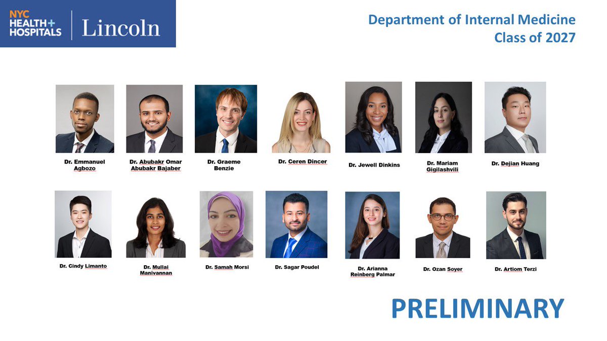 lincolndepmed's tweet photo. Welcome to our Class of 2027!!! 
#imlincoln #internalmedicineresidency https://t.co/j0Ouuz7B2m