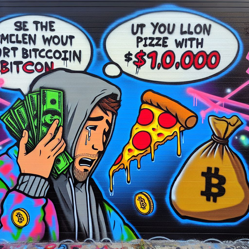 "Bought pizza with BTC; it's now a $10k meal. Stellar investment? 🍕💸 #Bitcoin #CryptoLife"