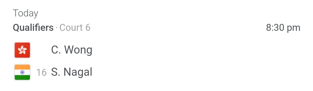 YTStatslive's tweet image. Today&apos;s Sports Schedule 19 March 2024 :

[ 1 ] 🎾 Miami Open 2024 - Final Qualifying Round :

🇮🇳 Sumit Nagal vs Chak Lam Coleman Wong ( wc ) 🇭🇰

H2H : 1 - 0

⏰ : 8:30 PM

#MiamiOpen | #Tennis | #ATPMasters