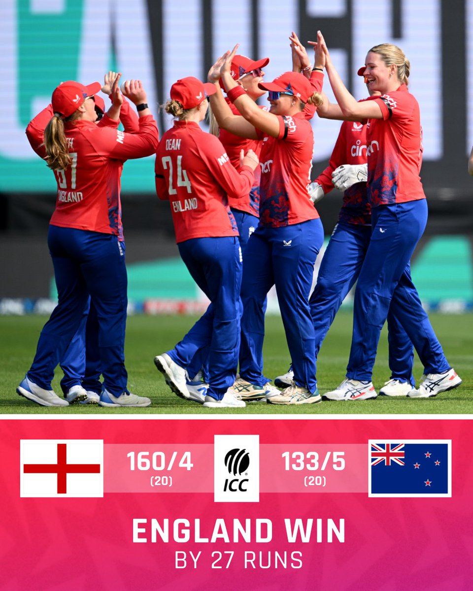 The first of five T20Is goes to England in Dunedin 🙌

#NZvENG scorecard 📲 bit.ly/49Ze0lh