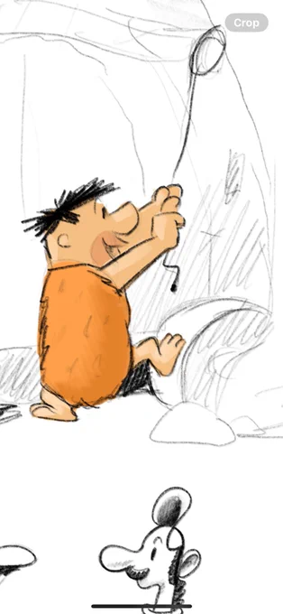 Copying some Flintstones concept art, love this cute simple style it had 