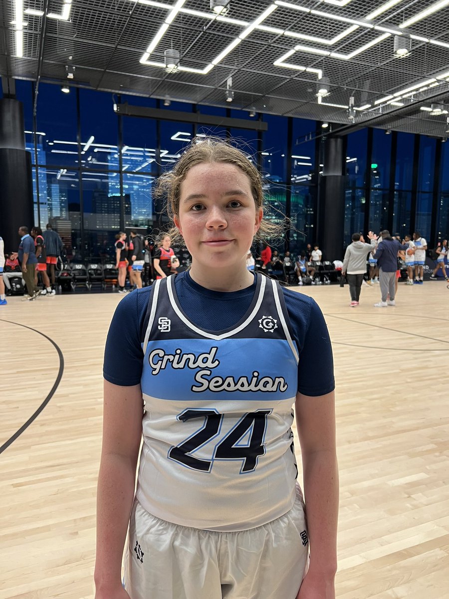 dccgirlshoops's tweet image. Emma slack representing in the Grind Session All Star Game against some of the best players in the country. Isabella Majarucon and Ariella Goren also represented well in the 3 point contest! Playing on a court over looking Chicago! #ourcitydreamcity