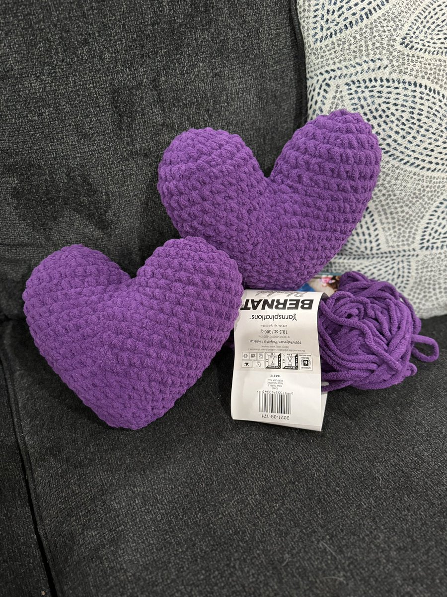 Here is the new #stuffed #heart with the changes to the #pattern. link to the #free #crochet #pattern on my website. #kittyskreationsboutique #handmade #diy #hobby #craft #freecrochet #freecrochetpattern #plush #pillow #heartpillow #decor #homedecor #velvet #valentines