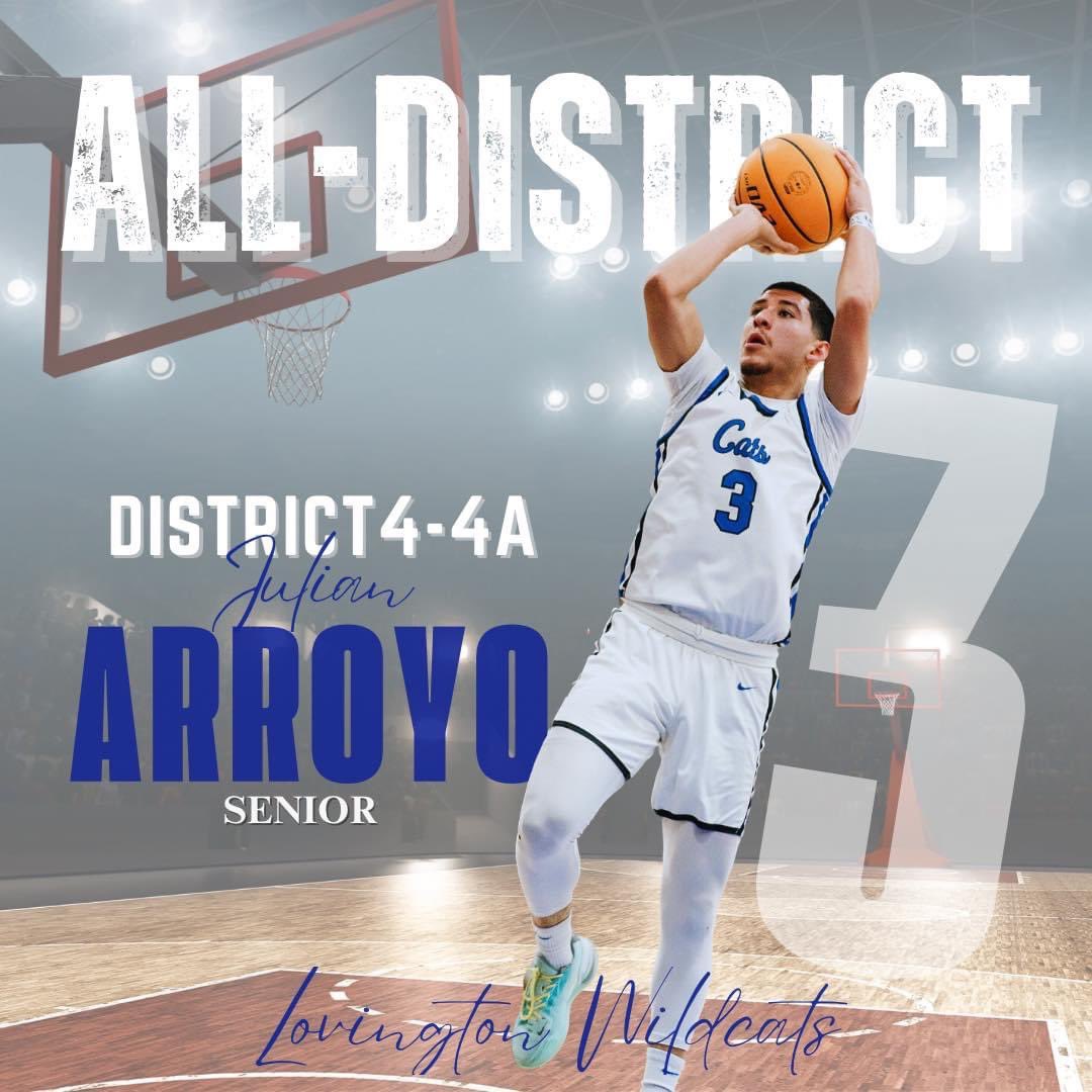 Congratulations to Julian Arroyo for making All-District and representing Lovington in the 3A-4A All Star game playing for the red team!!