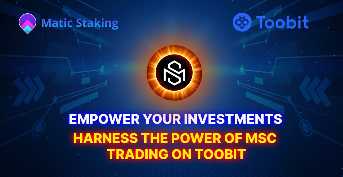 🌈EMPOWER YOUR INVESTMENTS: HARNESS THE POWER OF MSC TRADING ON TOOBIT🌈

🎯 Staking Rewards: By staking MSC tokens, you can earn rewards while supporting the security and functionality of the platform.

🎯 Transparent Policies: Our policies are designed to ensure fairness,