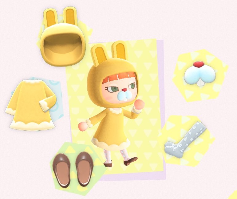 AlbertaStepp's tweet image. 急なうさぎさん🐰💛
あつ森はどんな格好してても怒られないからいいなあ！笑
#あつ森