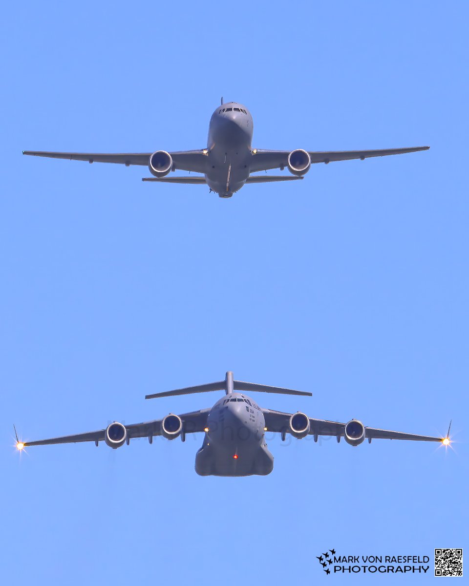 Team Travis 2024.  Simulated refueling with the KC-10 paired with the C-5, and KC-46 and C-17.  Travis Air Force Base
#WingsOverSolano #Travis #refuel #TANKER #transport #aviation #aircraft #C17 #KC46 #C5 #kc10 #flying #ACC #military #usaf #markvrphotography