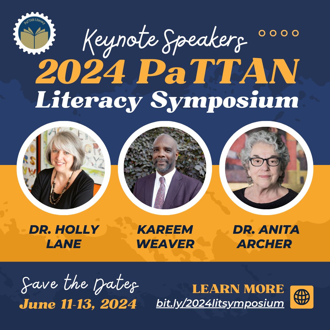 Join us with keynotes @HollyLanePhD, @KJWinEducation, and Dr. Anita Archer for this year’s PaTTAN Literacy Symposium as we’ll be SORing into Structured Literacy! Learn more at bit.ly/2024litsymposi… or register now: pattan.net/Events/Confere… #literacymatters #PaTTANLitSymposium