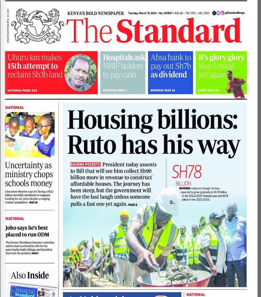 #HousingForWho we've asked for 8 years at @HakiYetuOrg over the fraudulent Buxton project of Joho and his mate Shabhal. Ruto has no structure in place for oversight on the #HousingLevy A great scam in the making.