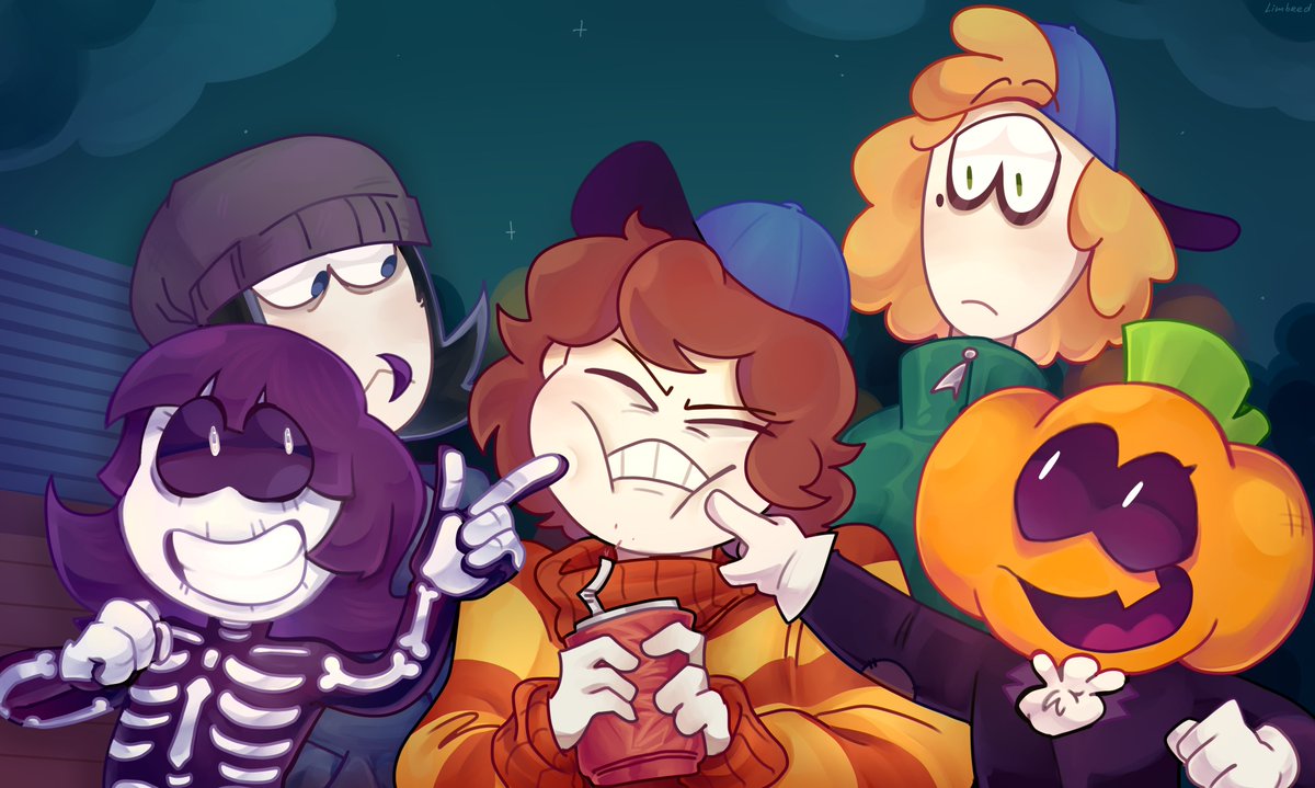 STUPID CUTIES!!!! #spookymonth #spookymonthfanart #spookymonth6 #spookymonthroy #spookymonthskid #spookymonthpump #spookymonthrobert #spookymonthross #srpelo #spookymonthhatzgang #fanart #redraw