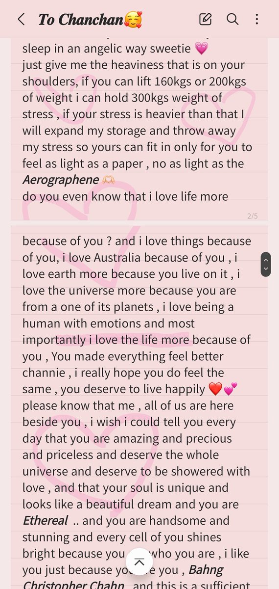 1003Cb's tweet photo. channie, if you ever come across this, please read my love carefully and save these ss and read them whenever you feel down, my love embraces you wherever you are🥹❤️ I care about you and you mean so much to me , my star and my moon christopher ❤️ https://t.co/DEPu9IjQE8