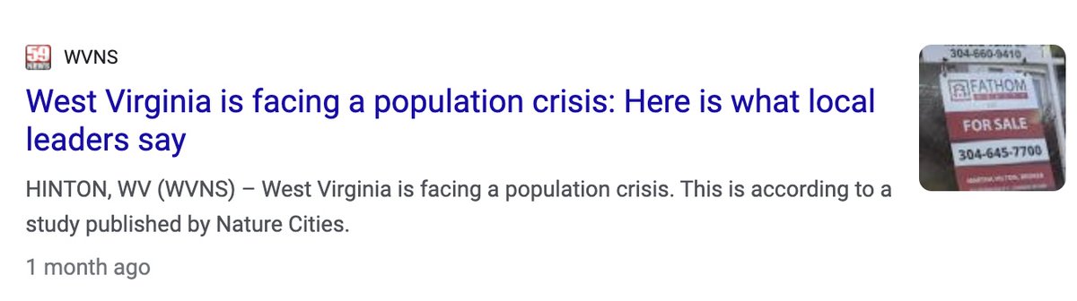 TheSpaceGal's tweet photo. "Why are people leaving West Virginia?"
😓 https://t.co/QTuglTH8yN