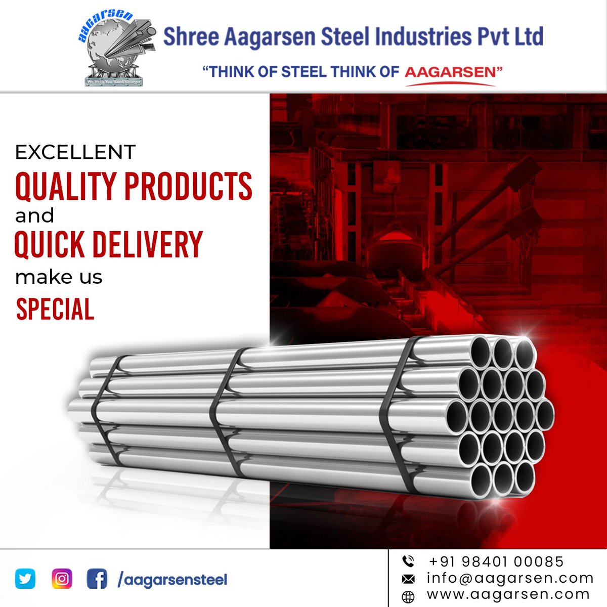 'Experience the excellence of quality!
.
THINK OF STEEL, THINK OF AAGARSEN!!!
.
To Order @98401 00085
Discover more:
buff.ly/3tF7P5W
.
#steel #steelindustry #trend #steelworks #steelbook #SteelQuality #TopNotchSteel #PremiumSteel #QuickDelivery #FastShipping